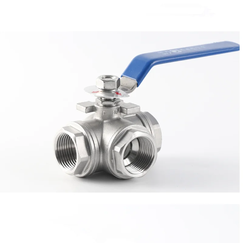 

Free Shipping 1.2" DN32 Female Stainless Steel Ball Valve T-type Three Way Connection ,Stainless Steel 304