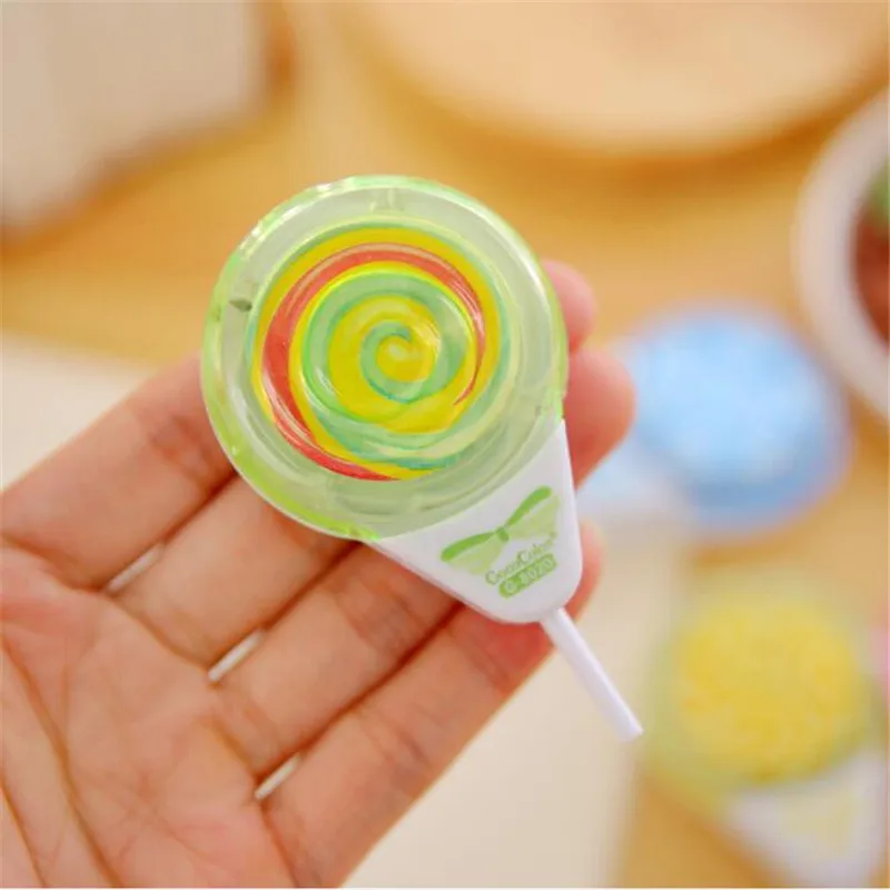 1Pcs Cute Lollipop Pencil Sharpener  Double Hole Cartoon Mini Styling School Supplies Pencil Sharpener Retail