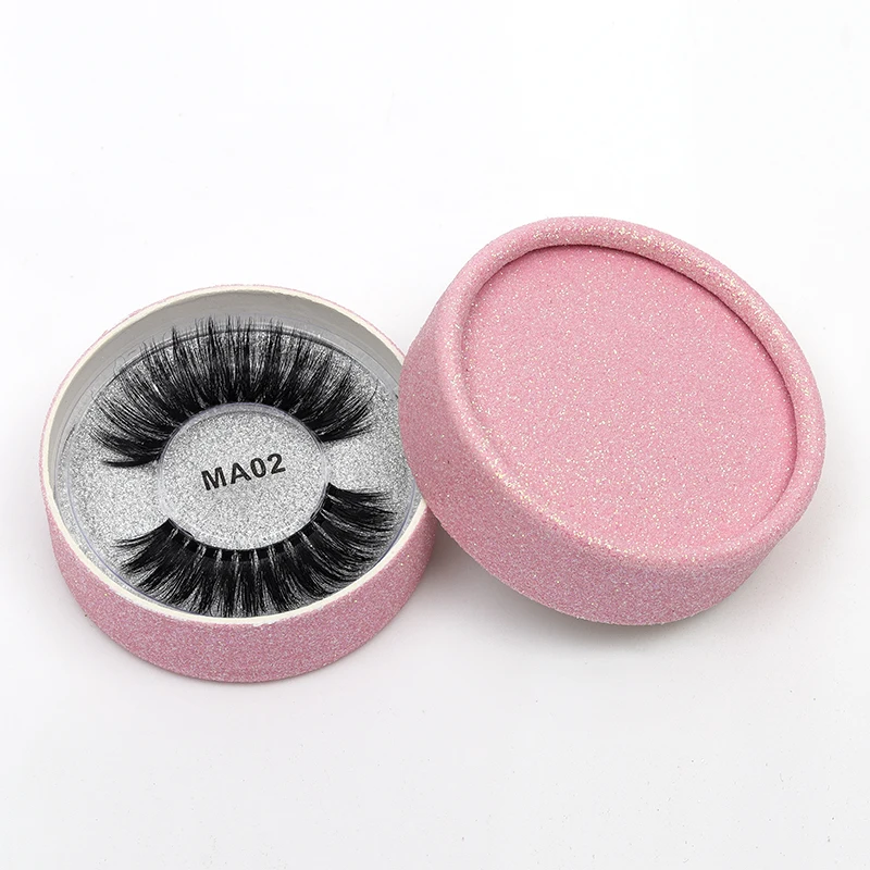 SOQOZ Individual Eyelashes 3D Mink Lashes Invisible Band Lashes Faux False Eyelashes 13 Styles maquiagem Round Glitter Box