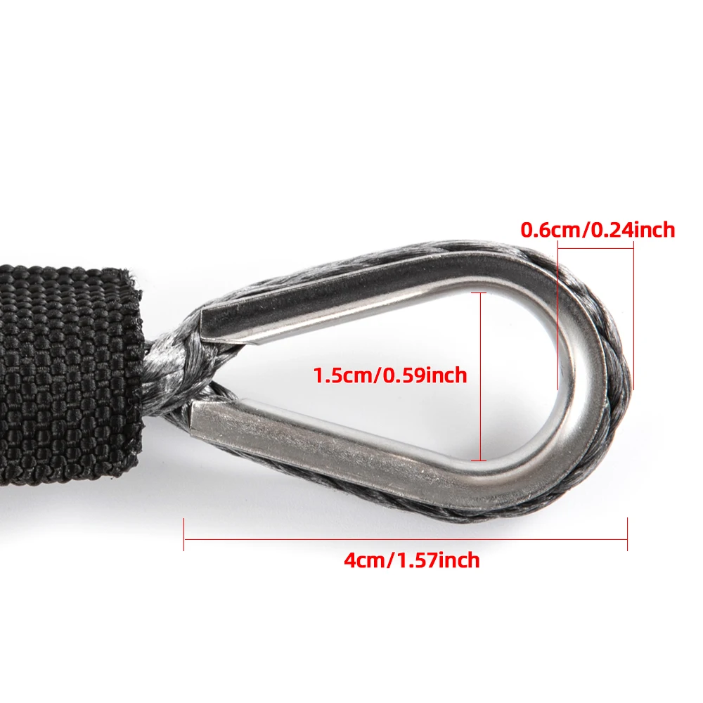 6mm x 15m 1/4’’ x 50ft 7700LBs Plasma Cable Synthetic Winch Line Uhmwpe Rope with Sheath Car Accessories for ATV UTV Off-Road