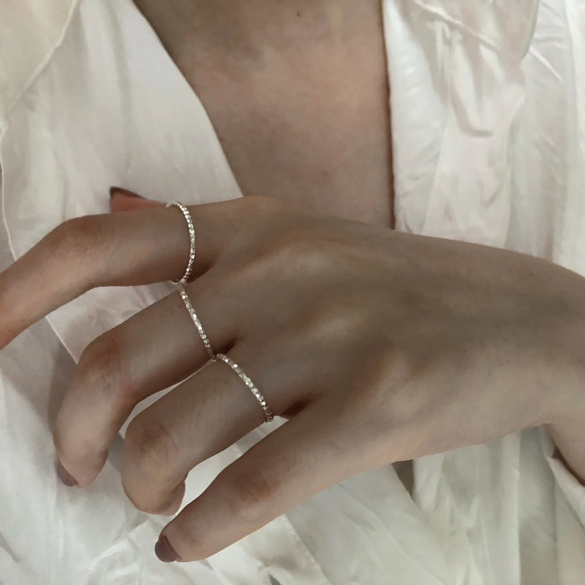 Funkelnder Ring aus 925er-Sterlingsilber im neuen Stil, Zeigefinger, dekorativer Modeschmuck für Frauen, Hochzeit, Party, Geburtstag, Geschenk