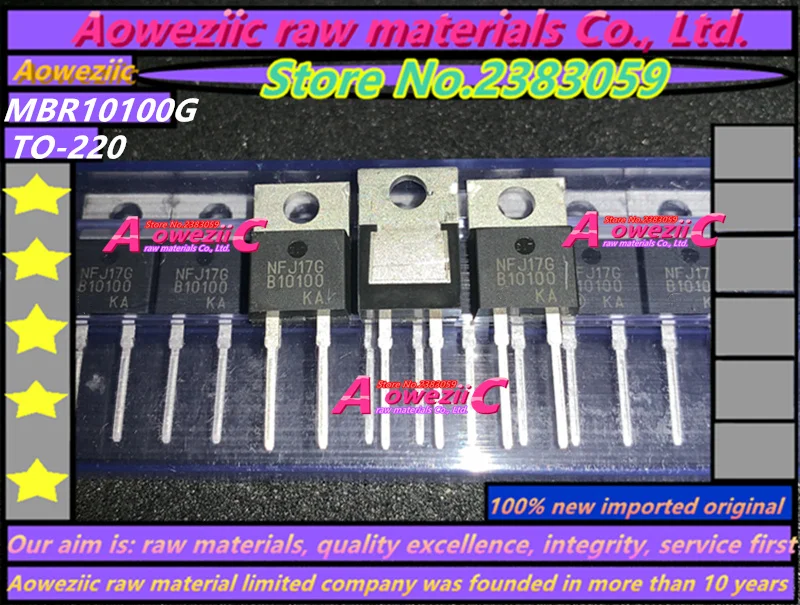 Aoweziic  2018+ 100% new imported original MBR10100G B10100G TO-220  Schottky diode 10A/100V