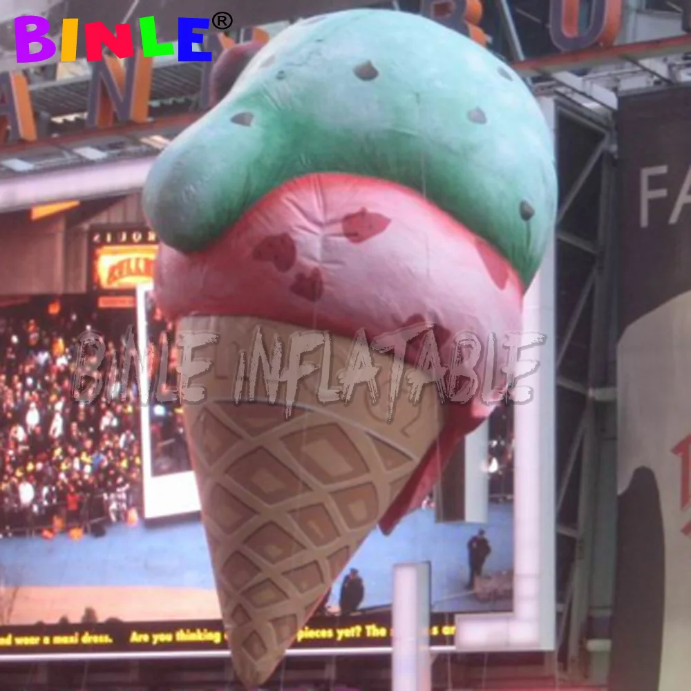 Summer Hot Advertising Inflatable Ice Cream Cone Custom Design Inflatable Roof Decoration Model