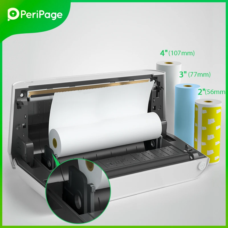 PeriPage Portable Thermal Bluetooth Printer 4"  A9(s) Max  Thermal Photo Label Receipt Sticker Mini Printer