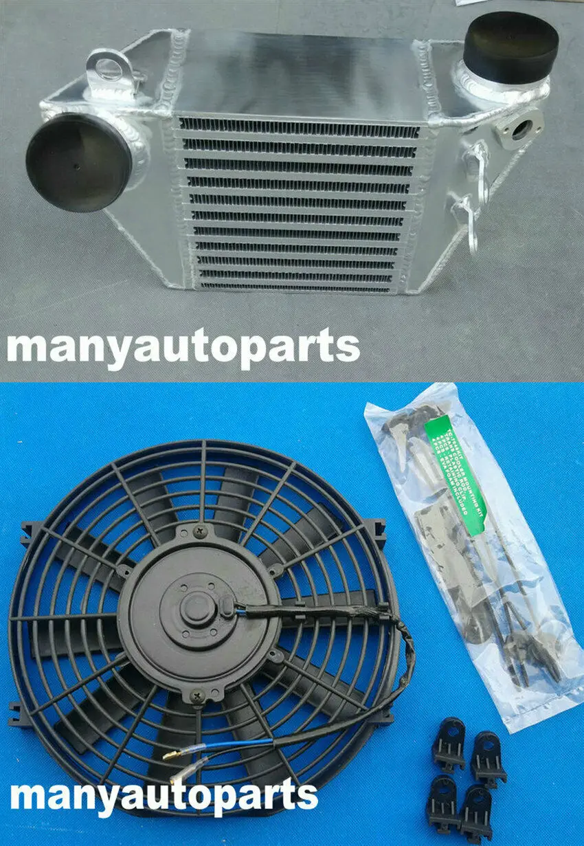 Bolt-On ด้านข้าง Intercooler สำหรับ VW 02-05 JETTA Golf GTI MK4 1.8t Turbo & 7 นิ้วพัดลม