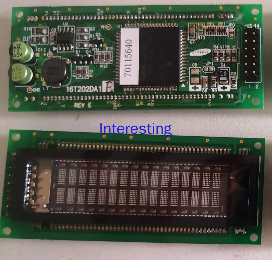 The VFD Display 1602 Module Is Compatible with the Parallel Port LCD 1602 Main Driver 6314. There Is a Manual