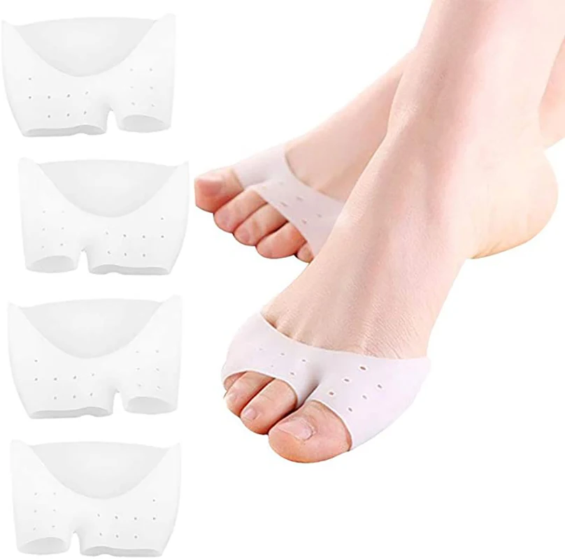 2pcs Silicone Forefoot Pad Toe Sleeve Relief Feet Pain Protection Ballet High Heels Hallux Valgus Protector Gel foot Care Tool