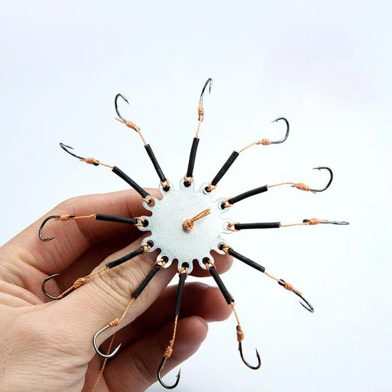 2pcs/Lot Carp Bait Fishhooks for Fishing Flap Explosion String Hook Prevent Winding PE Lines With Hose Carbon Steel Hooks Pesca