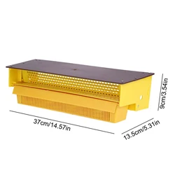 Beekeeping Pollen Trap with Removable Ventilated Pollen Tray Yellow 39×14×10cm Professional