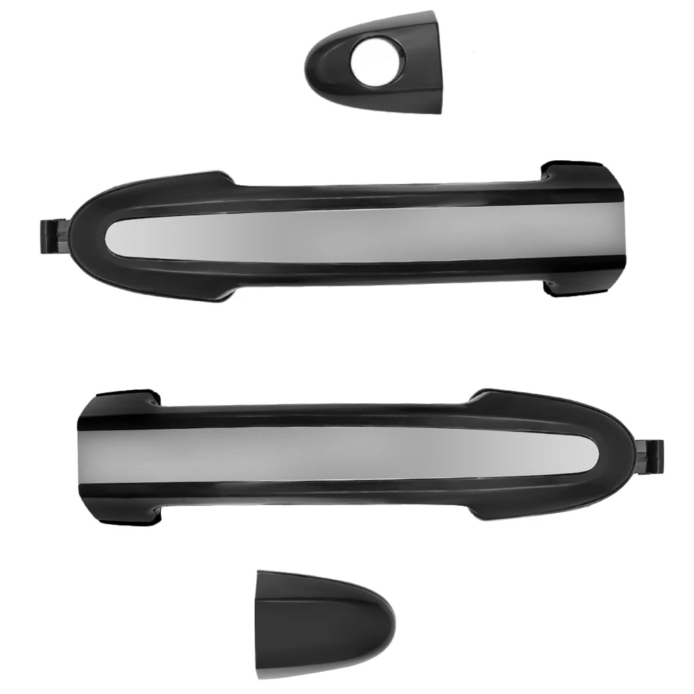 Front Rear Left Right Black Outside Door Handles For Hyunda Santa Fe 2007 2008 2009 2010 2001 2012 82661-2B000