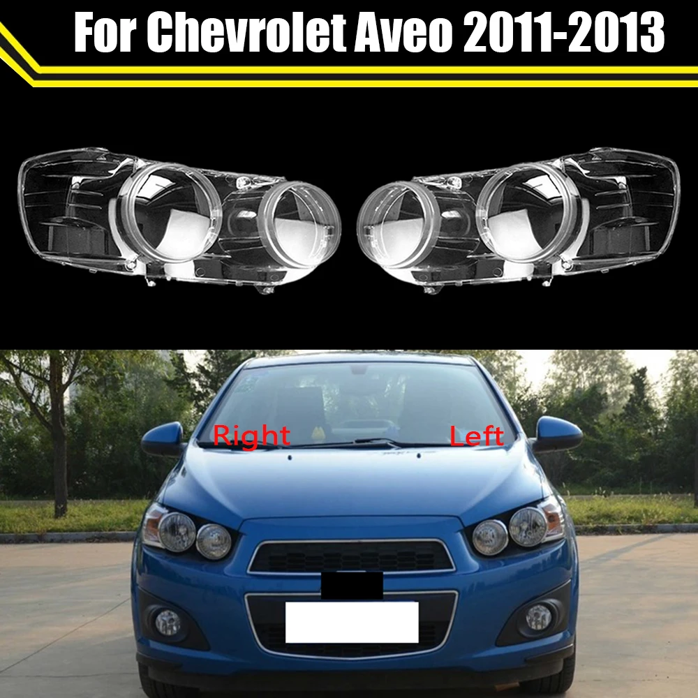 Headlamp Case For Chevrolet Aveo 2011 2012 2013 Car Front Glass Lens Caps Headlight Cover Auto Light Transparent Lampshade Shell