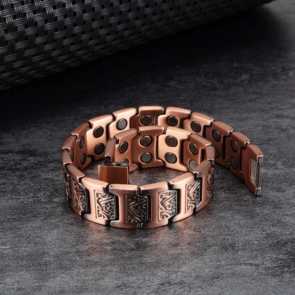 Magnetic Copper Bracelet Men Viking Copper Magnetic Bracelet Arthritis Men Hand Chain Vintage Wristband Magnetic Bracelet Homme