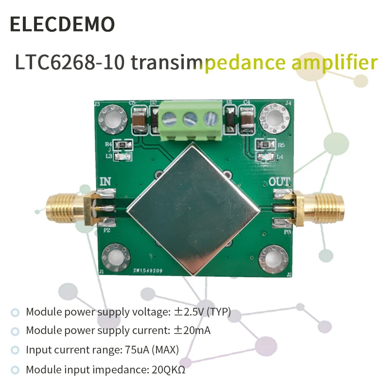 LTC6268-10 Transimpedance APD\PIN High Speed Photoelectric Detection/TIA Amplifier Module 4GHz IV Conversion