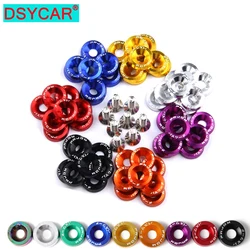 DSYCAR 1Set Billet Aluminium Fender Bumper Washer Bolzen Motor Bay Schraube Kleid Up Kit JDM M6x20mm Schrauben