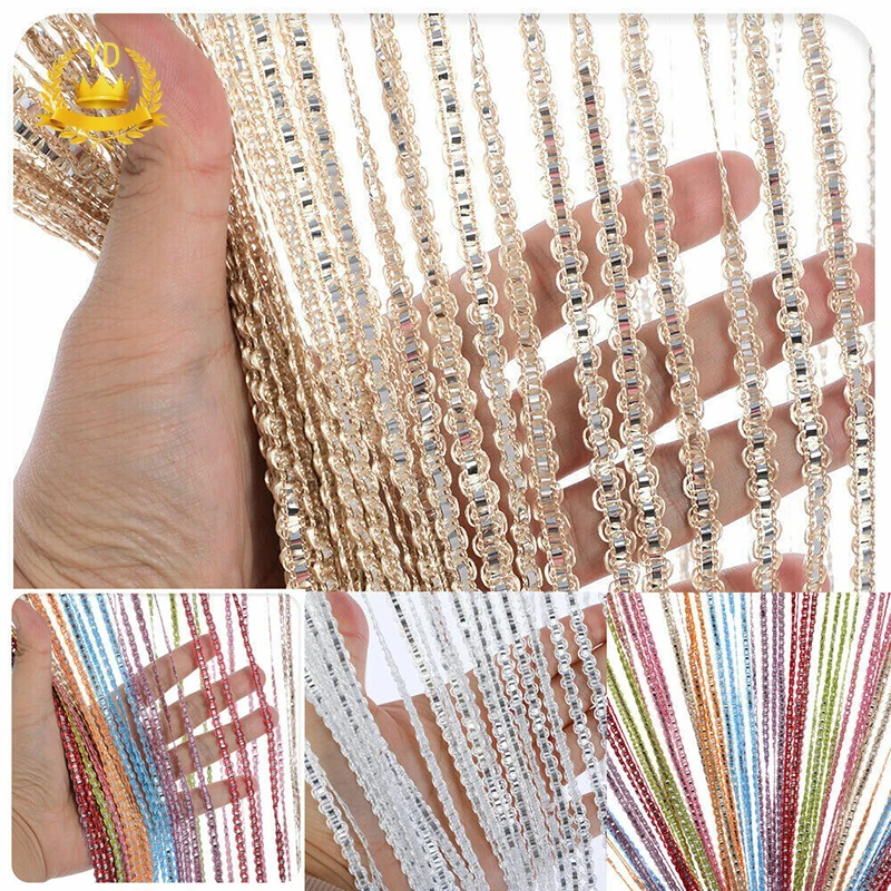 1M*2M Hot Sale Door And Window Panel Fly Screen Fringe Room Screen Tassel Panel Beaded Curtains Home Decoration