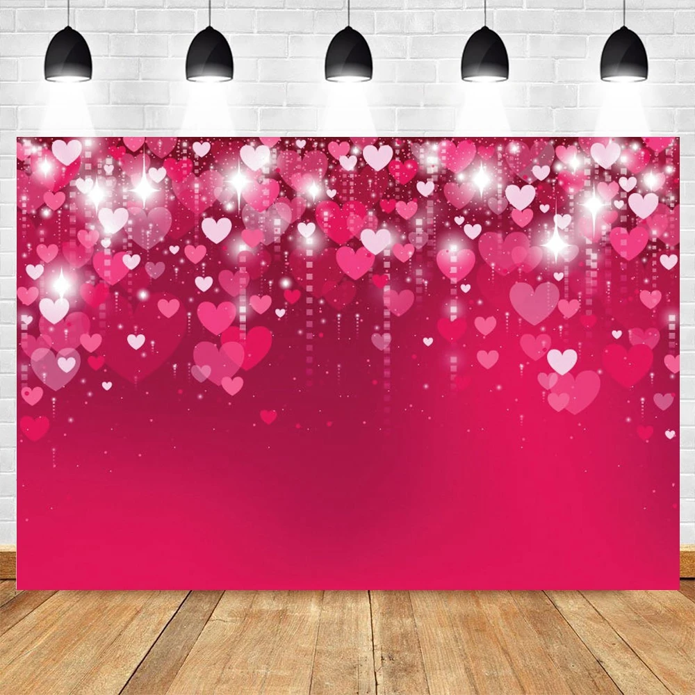 

Valentine's Day Wedding Photocall Love Heart Glitter Backdrop Photography Backgrounds For Photo Studio Photocall Photophone Prop