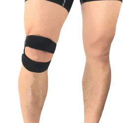 Rodillera con agujero para la rodilla, envoltura presurizada para la rodilla, soporte elástico, tirantes de seguridad, baloncesto, tenis, ciclismo, 1 ud.