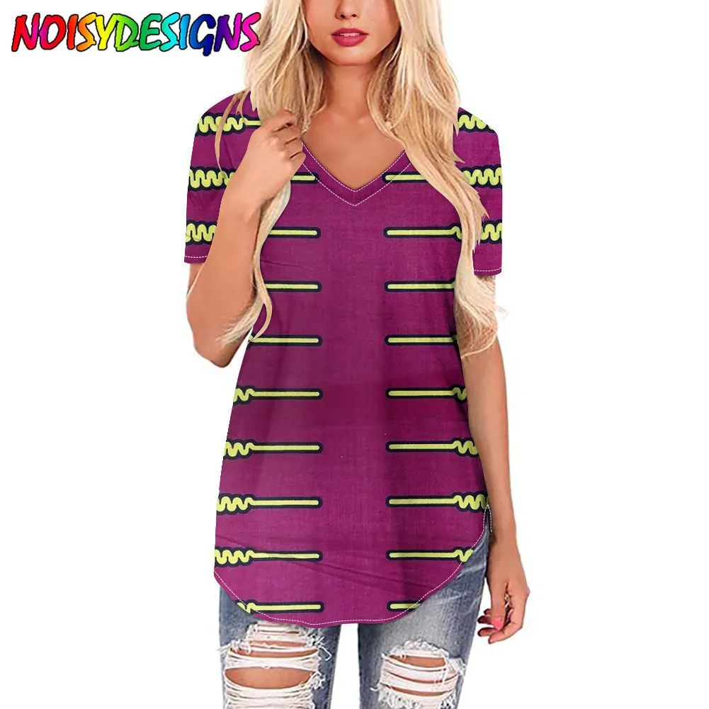 

NOISYDESIGNS Shirt Blouse Female 2021 Summer New Tops V-neck Short Sleeve Pink Yellow Pencil Ankara African Printed Women shirt