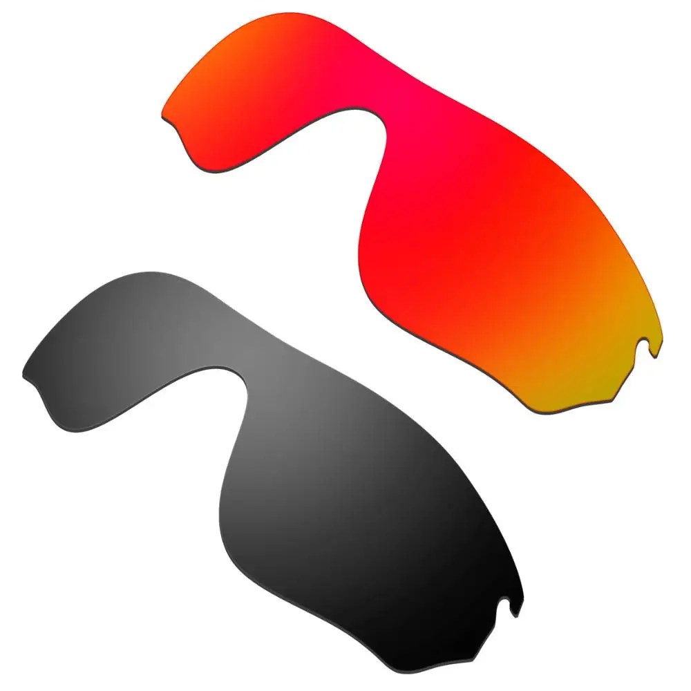 

HKUCO Red/Black 2 Pairs Polarized Replacement Lenses For RadarLock-Edge Sunglasses Increase Clarity