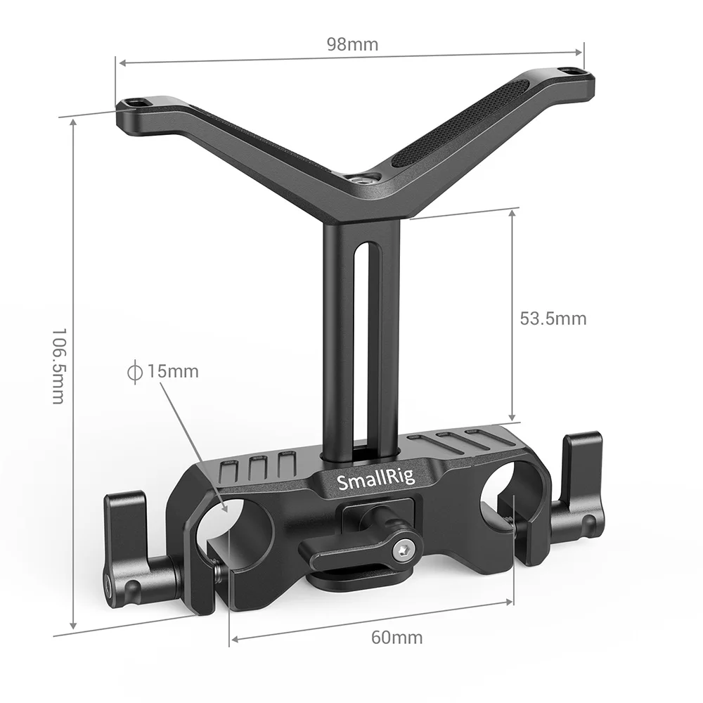 Smallrig dslr adaptador de lente da câmera ajustável 15mm lws suporte lente universal para lente longa apoio câmera rig 2681