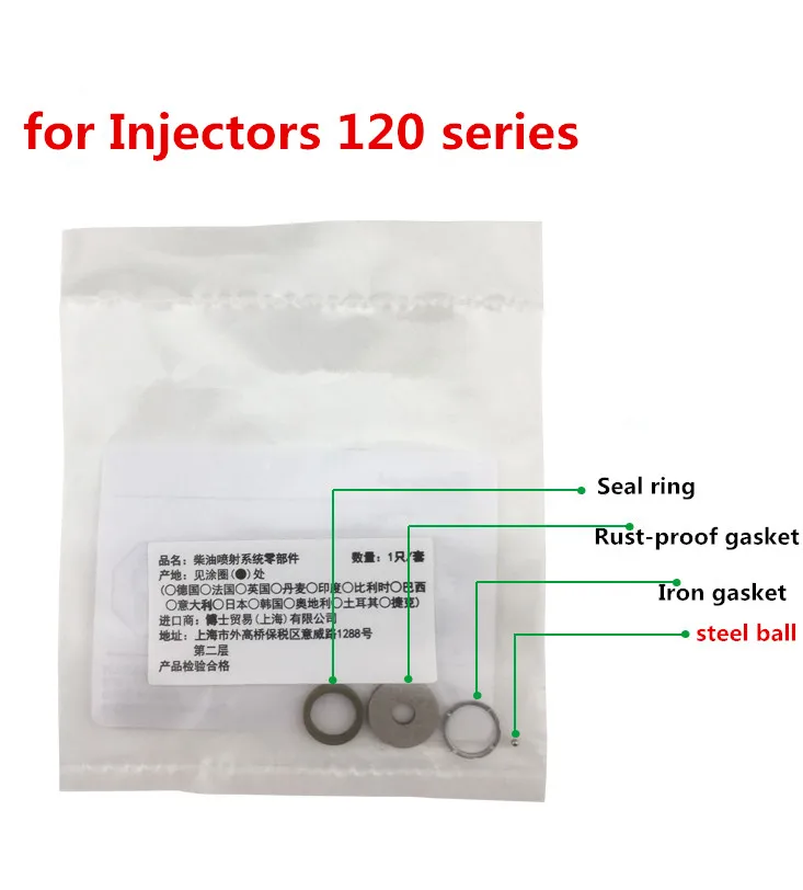 

Free shipping and good price! 100pcs common rail injector repair kit F00VC99002 with 1.34mm steel ball for injector repair kit