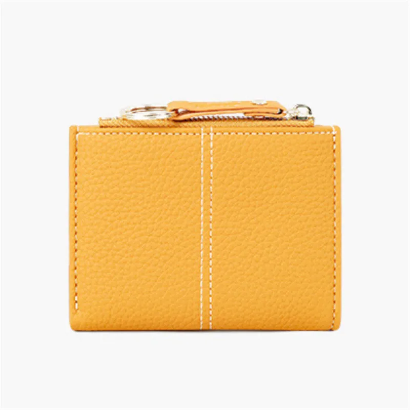 women\'s wallet multi-card keychain coin purse female Korean version of the solid color short ladies wallet