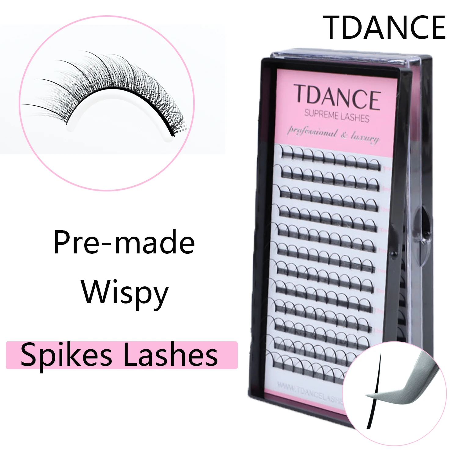 TDANCE Spikes Wispy Extension Lashes Individual Fairy Dramatic Fluffy Soft Wispy Promade Natural Professional Makeup Eyelashes