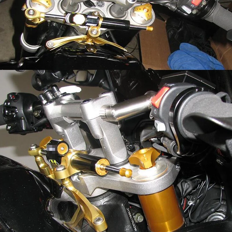 Für Yamaha FZ1 FAZER 2006-2015 2014 2013 2012 2011 2010 2009 Aluminium Motorrad Dämpfer Lenkung Stabilisieren Halterung Montage Kit