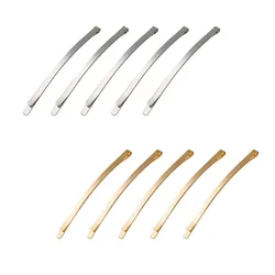 5pcs Metal DIY Snap Hair Clips Gold Silver Girls Hairpins Claw Barrettes For women Adult Hair Hairgrips Hair Accessories