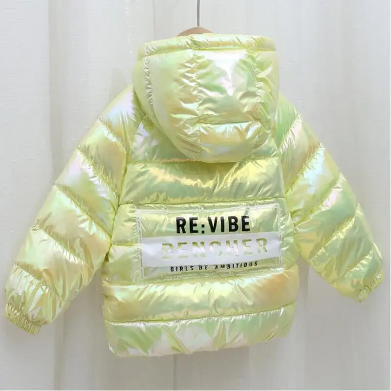 Girls Down Jacket Baby Girls Boys Snowsuit Jackets Winter Children Clothing 2-7 Years Fashion Kids Hooded Zipper Outerwear Coats