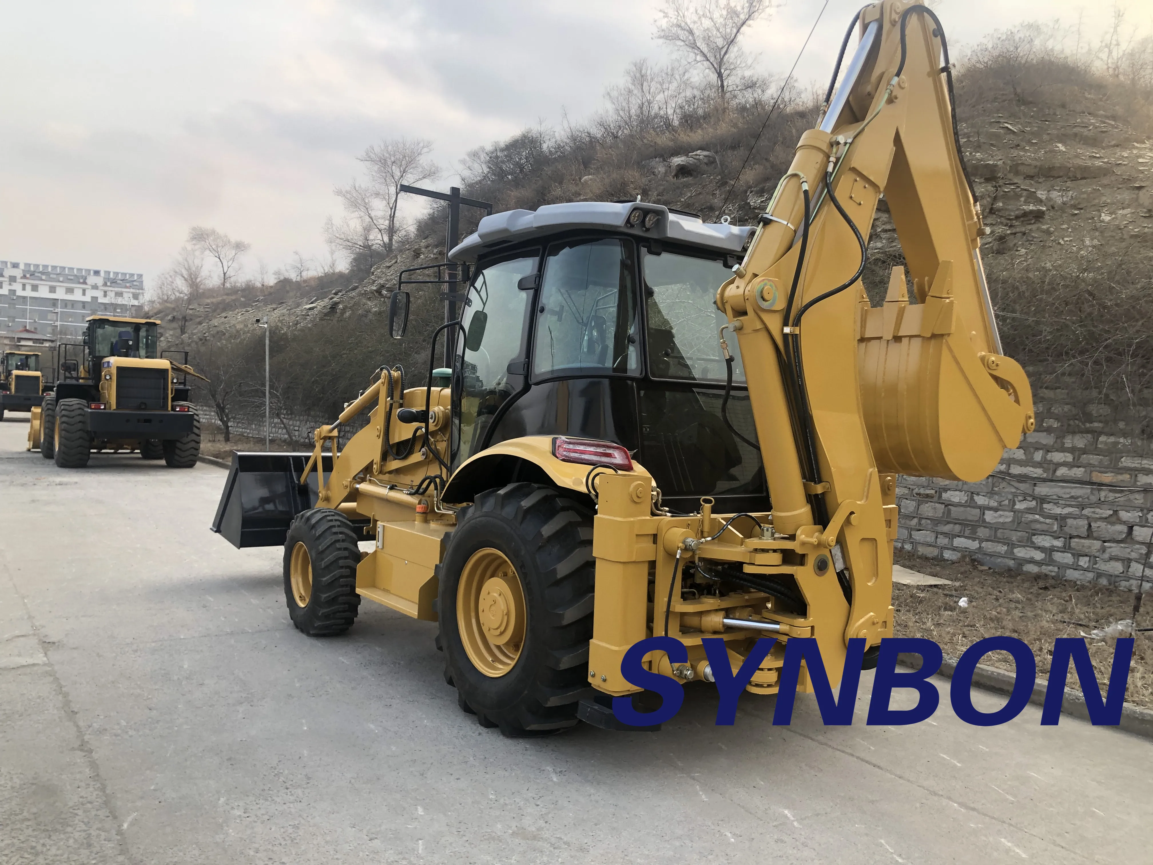 SYNBON 2020 New Backhoe loader  SY747 backhoe tractor , Agricultural   loader small excavator  backhoe tractor