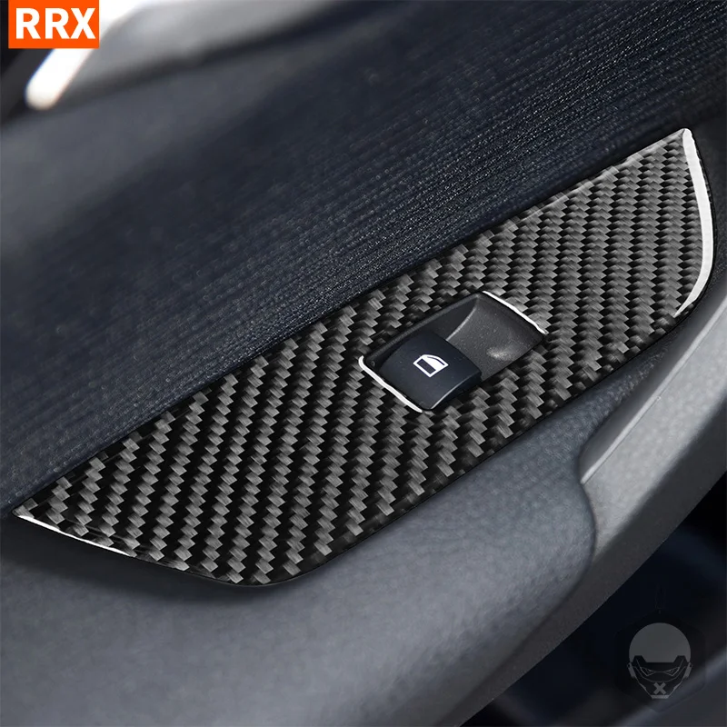 

For BMW X1 E84 2013 2014 2015 Automotive Electric Glass Window Lifting Panel Cover Trim Carbon Fiber Stickers Car Accessories