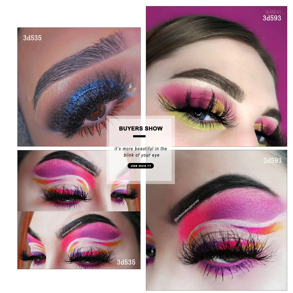 10-50 Pack/Lot Fluffy Mink Lashes Wholesale Makeup False Eyelashes Wispy Natural Short Mink Lashes