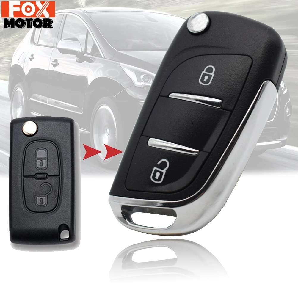 

2 Button Car Remote Control Key Shell Cover Fob Case Modified For Peugeot Expert 207 307 308 3008 5008 807 HU83 Blade CE0523