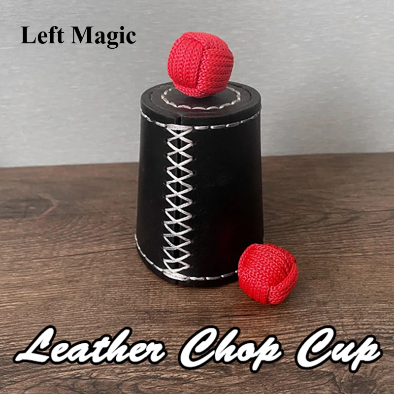 Leather Chop Cup Magic Tricks Appear Vanish Ball Magician Close Up Illusions Props Gimmick Mentalism Magica Cup tour de magie