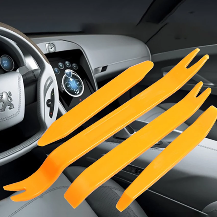 Strumento di rimozione Audio per auto Kit di strumenti per la rimozione del cruscotto interno Clip per porta di leva strumento di riparazione per lo smontaggio del cruscotto Audio