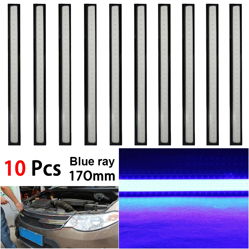 10PCS/Set Car LED Light Strip COB Daytime Running Light DC10V-12V Waterproof Fog Light 170 mm Car Accessories Dropshipping