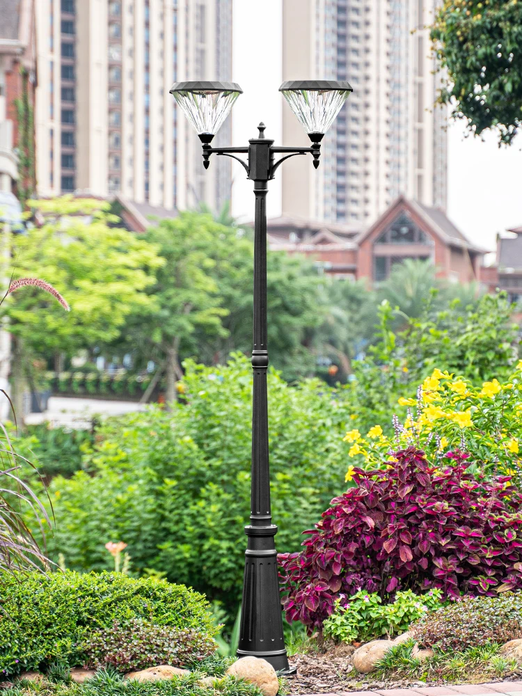 (H≈2.6M) Street Lamp European Style Retro Waterproof Garden Lamp Outdoor Villa Lawn Engineering High Pole Landscape Lamp