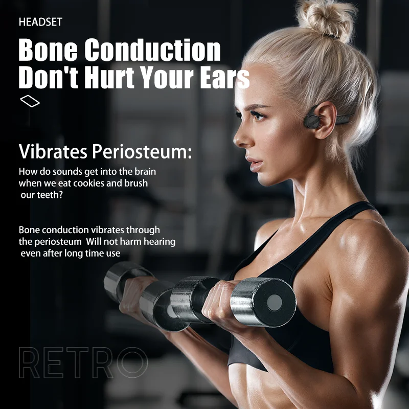 AIKSWE Knochenleitung Schwimmen Kopfhörer Bluetooth Wireless Kopfhörer 8GB IPX8 Wasserdichte MP3 Musik Player Tauchen Sport Headset