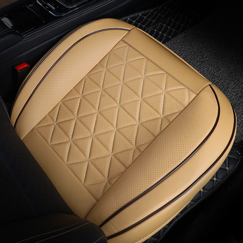 Luxury Leather Car Seat Cover Auto Chair Seat Cushion Protector Pad Waterproof Universal Fits for Most Sedan SUV Truck New