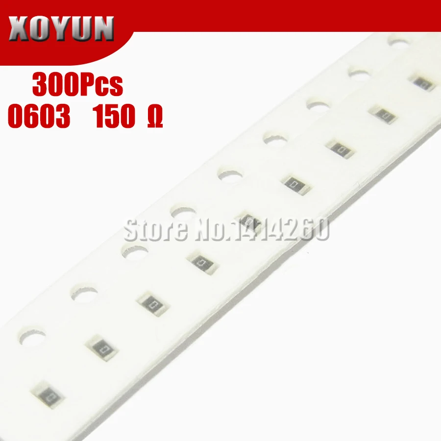 300PCS 0603 Chip Fixed Resistor SMD Resistor 1% 150 ohm  150R 151