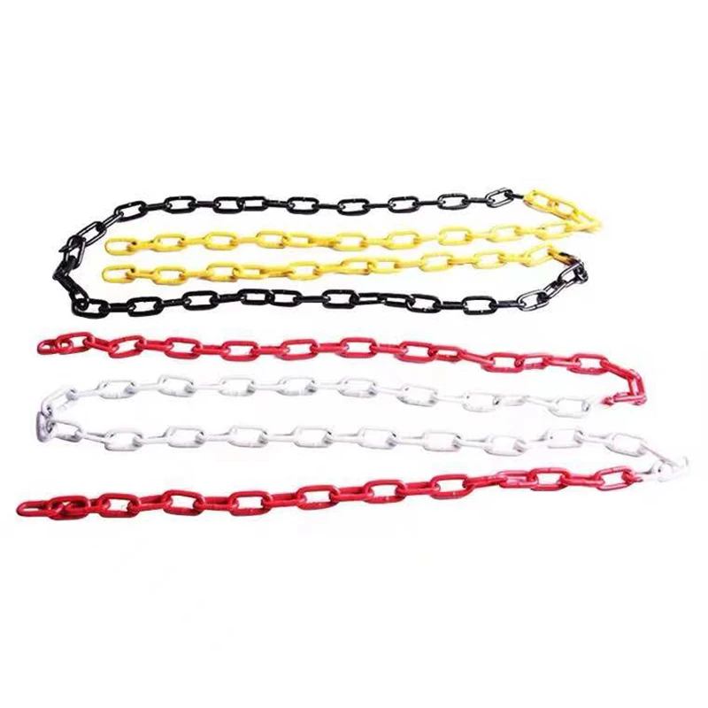 

25M Thickness 6MM Traffic Plastic Chain Warning Chain Road Cone Chain Isolation Protection Chain Buckle Cordon