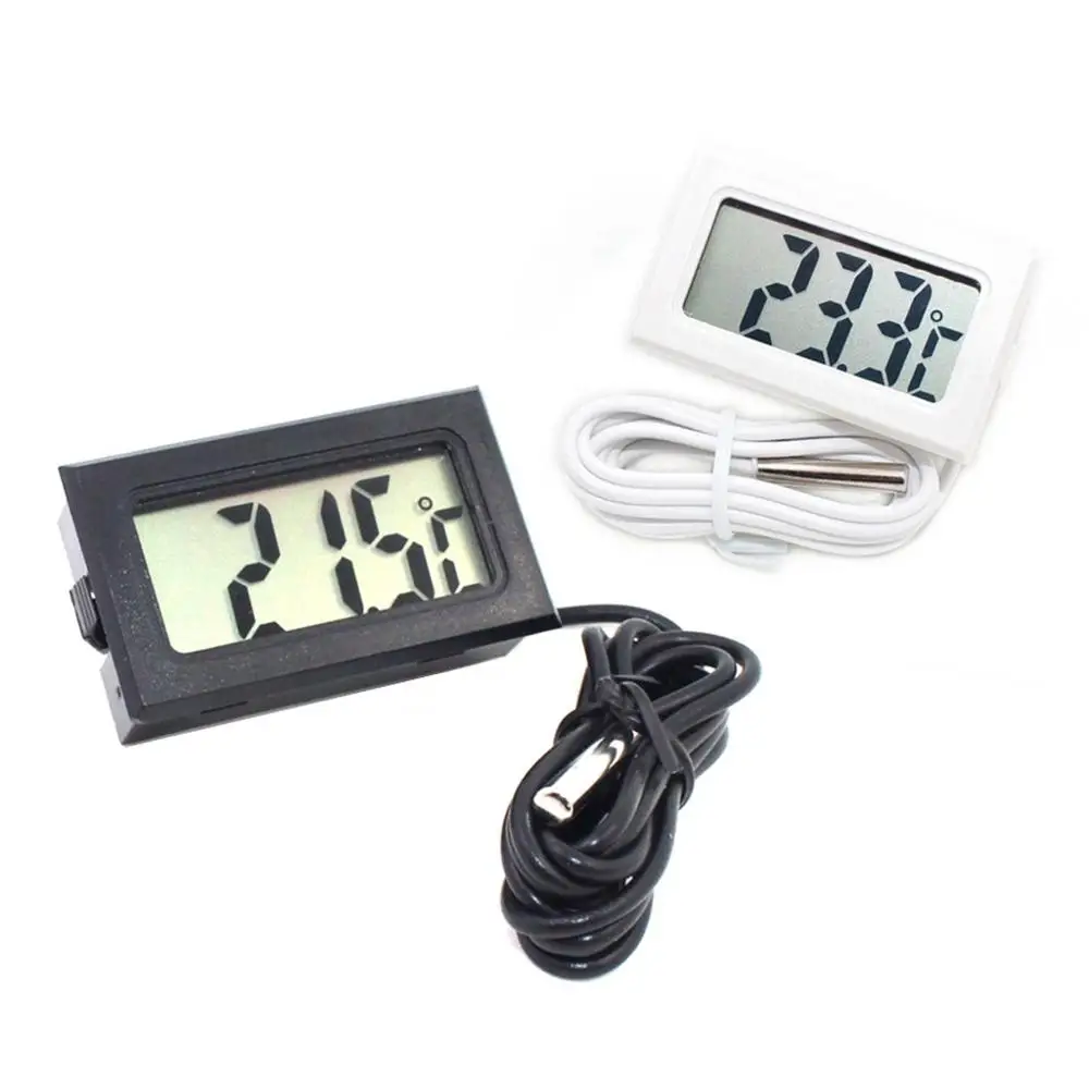 -50 to 110 Digital Thermometer Mini LCD Display Meter Fridges Freezers Coolers Aquarium Chillers Mini 1M Probe Instrument