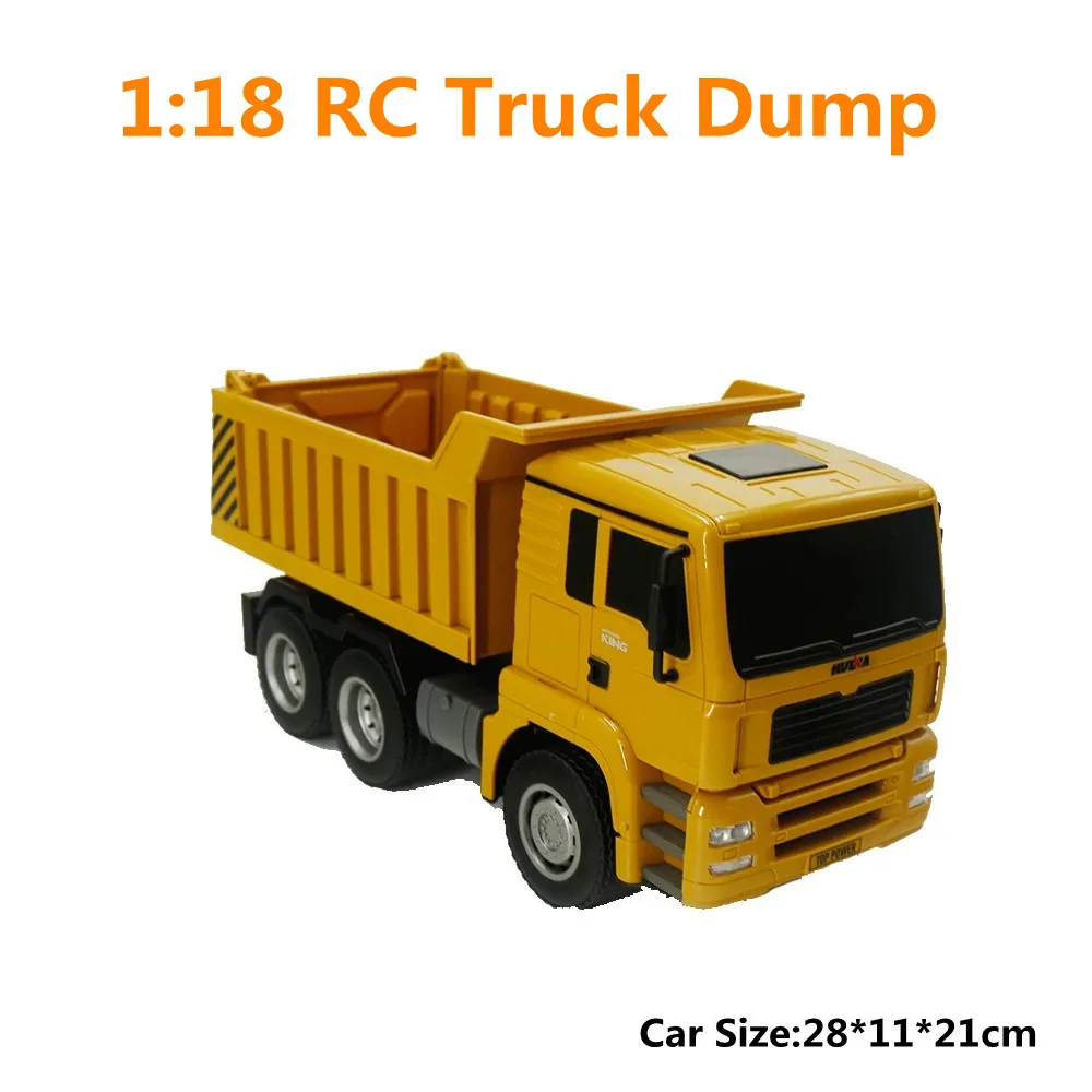 RC Truck 1:18 Remote Control Dump Truck 2.4G Engineering Vehicle Radio Control Tip Lorry Auto Lift Car Can Load 3KG