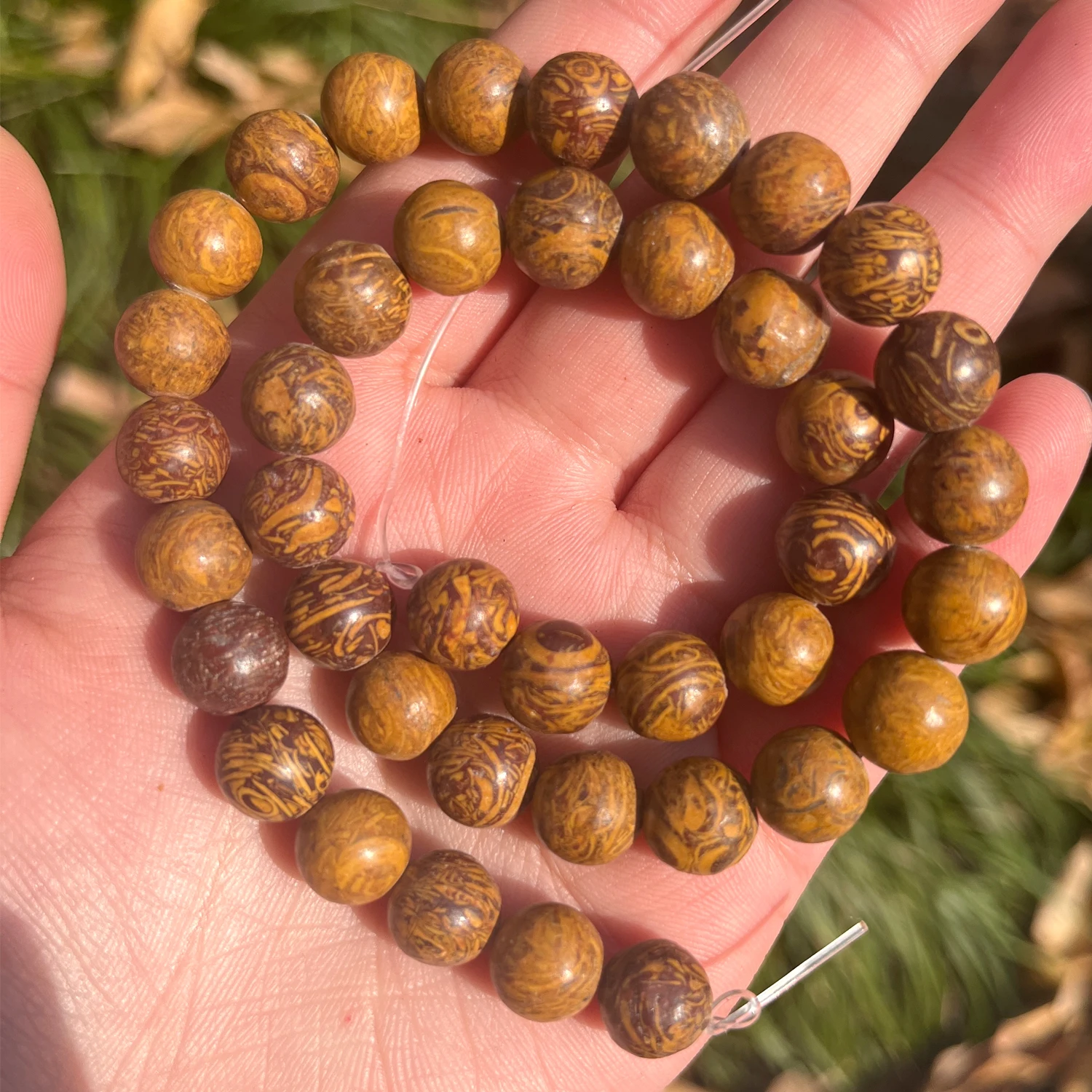 Natural Elephant Skin Jasper Stone Round Beads For Jewelry Making Bracelet 15inches 4/6/8/10/12mm Pick Size