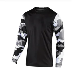 PRO Team MTB Shirts Men's Downhill Jerseys 2021 Newest Breathable Quick Drying Motocross Clothing Men's Long Sleeve Cycling Tops