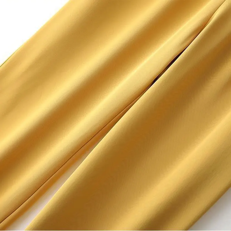 High waist draped chiffon wide-leg pants women\'s loose size 2021 spring and summer new fashion loose straight casual suit pants