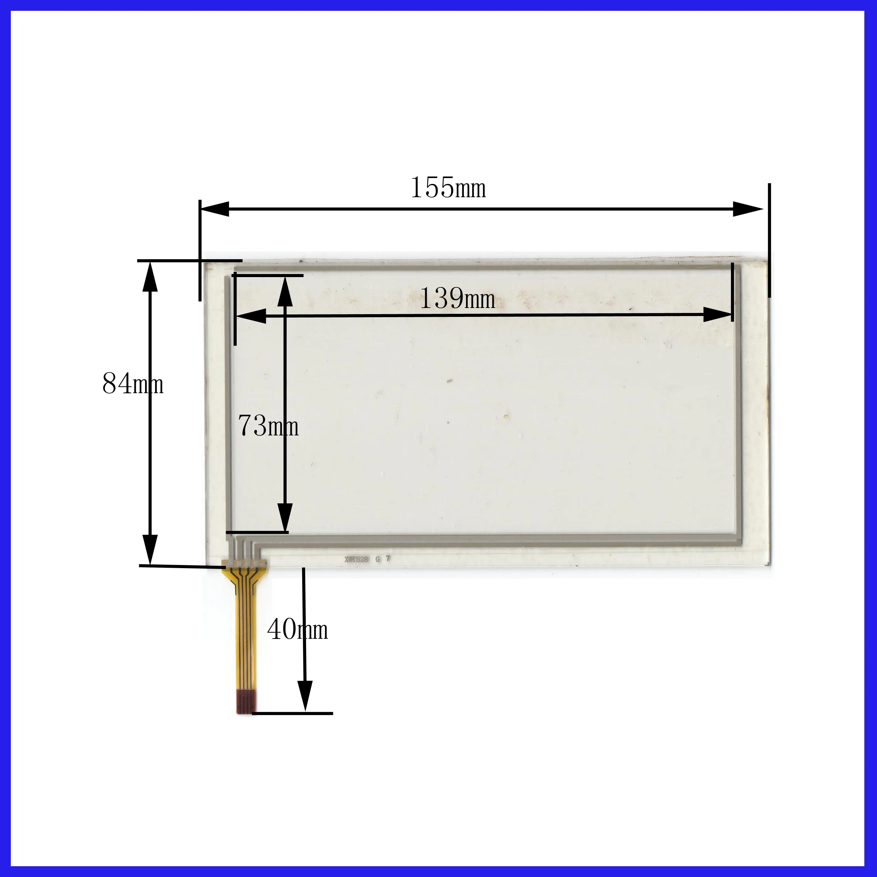 

ZhiYuSun XWT528 6inch 4 wire TOUCH SCREEN 155*84mm for gps glass touch panel 155*84 this compatible