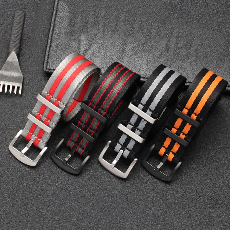 Nylon Long Strap 20mm 22mm High Quality Seatbelt Watch Band Waterproof Sport Watch Belt For Tudor Watch Strap