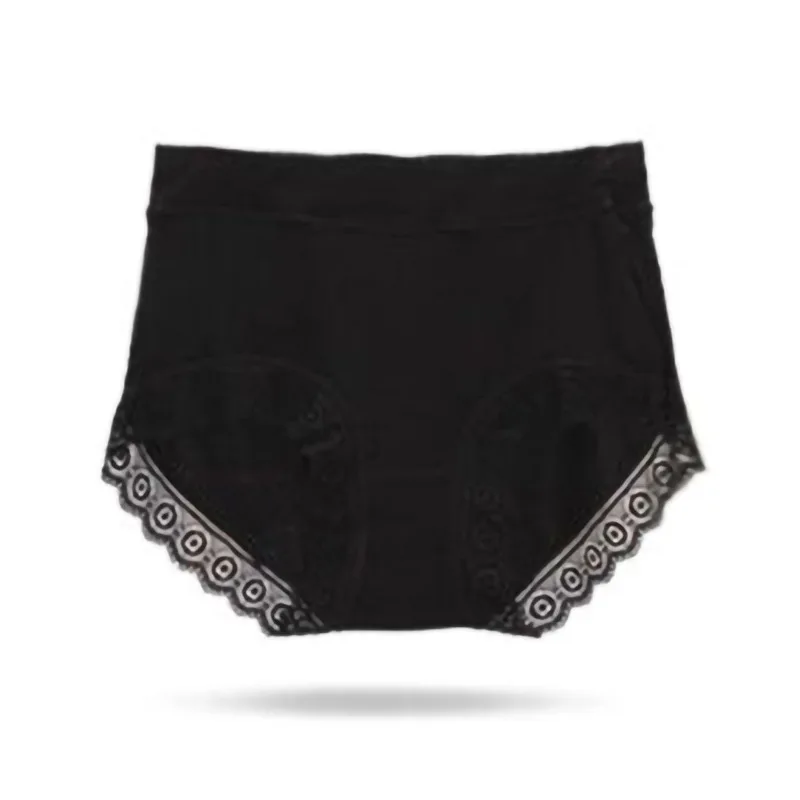 Women\'s Cotton Underwear Sexy Lace Panties Plus Size Fashion Solid Color Briefs High Waist Seamless Underpants Female Lingerie